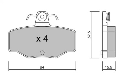 Комплект тормозных колодок (AISIN: BPNI-2901)